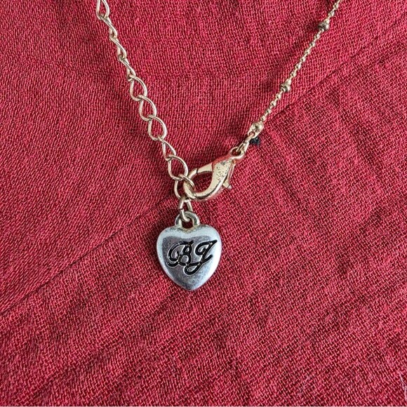 Betsey Johnson Black Cat Pendant Antique Gold Tone Necklace Rhinestone Rare 19' - Picture 7 of 12